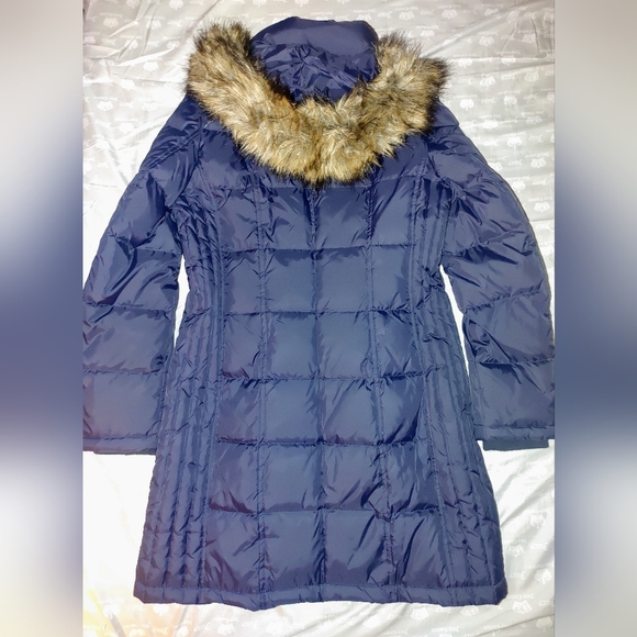 MICHAEL KORS Coat Navy Blue Long Down Puffer size Medium - Picture 11 of 11